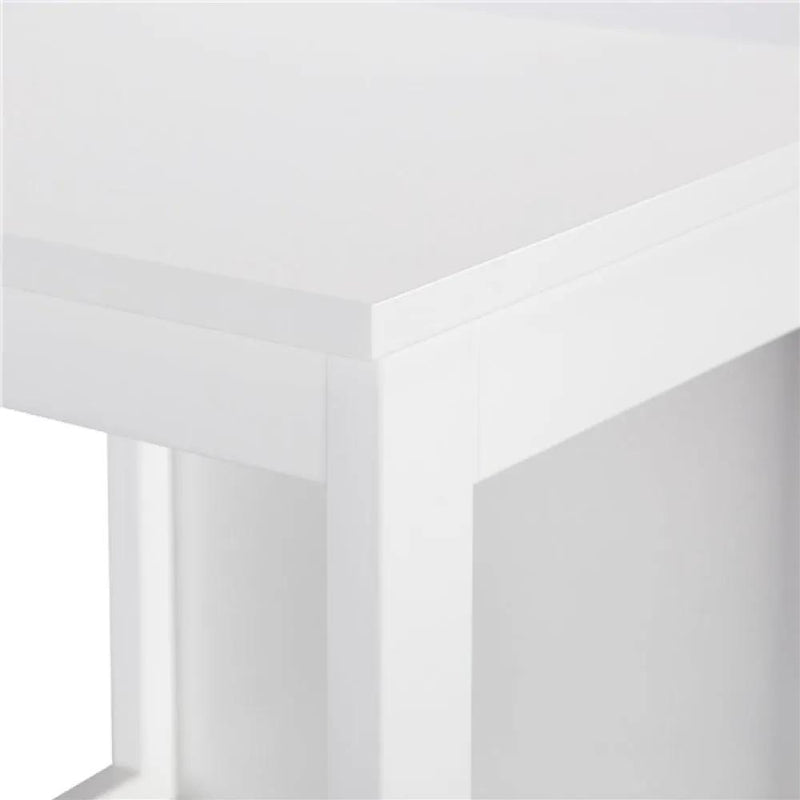 White Bathroom Cabinet 2 Hideaway Drawers 1 Shelf by Yaheetech