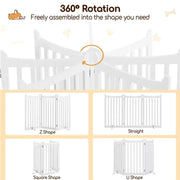 Indoor Pet Barrier for Doorway Dog Pen Wooden Pet Gate by Yaheetech