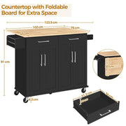 Kitchen Trolley Kitchen Island on Wheels Kitchen Cart by Yaheetech
