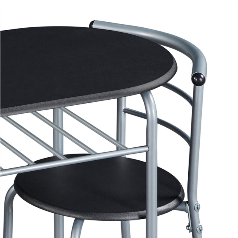 Modern Round Dining Table Set for 2 Chairs + 1 Table by Yaheetech