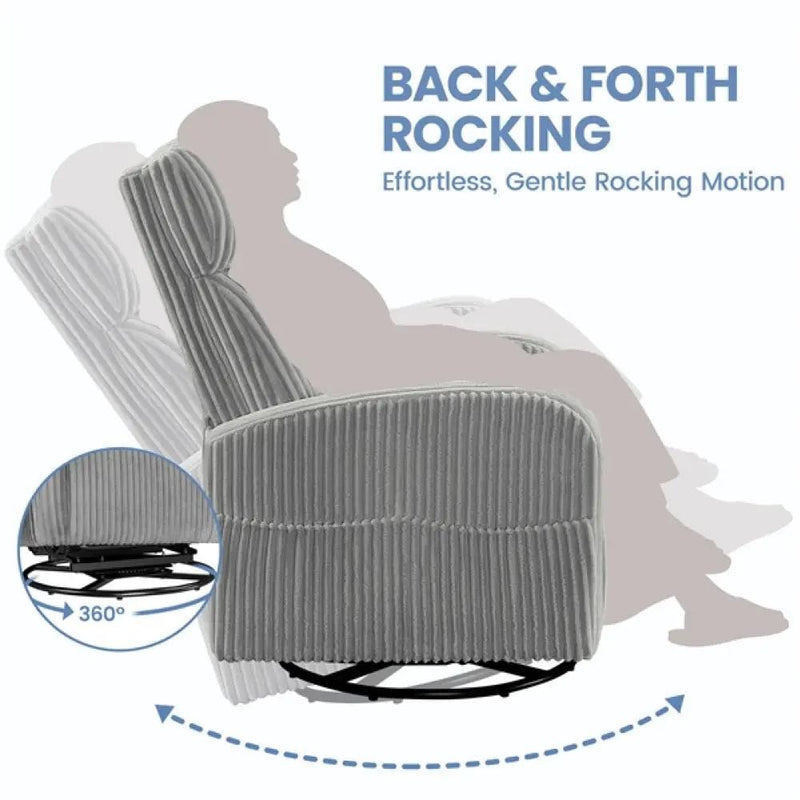 360-Degree Swiveling Nursing Glider Chair Rocking Chair by Yaheetech