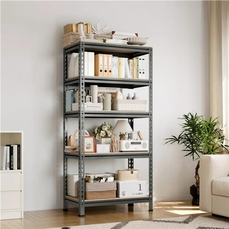 5-Tier Utility Shelves Adjustable Metal Shelving Units by Yaheetech