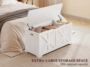 Wooden Storage Chest Storage Bench by Yaheetech