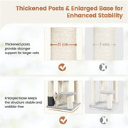 Multilevel Heavy-Duty Cat Tree with Thick Scratching Posts by Yaheetech