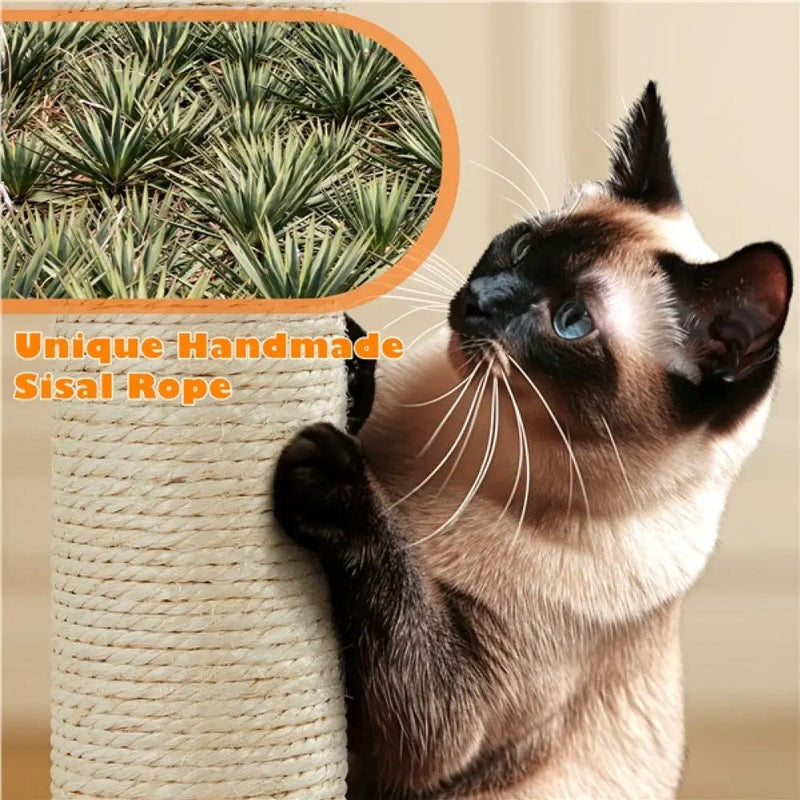 Multi-Level Cat Tree with 2 Condos & 2 Perches & Scratching Posts & Hammock by Yaheetech