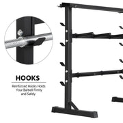 3 Tier Dumbbell Barbell Rack Weight Plate/Bar Storage Holder by Yaheetech