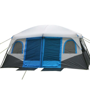 Camping Tent 420x305x210cm - Blue/Grey/White by salelink.co.nz