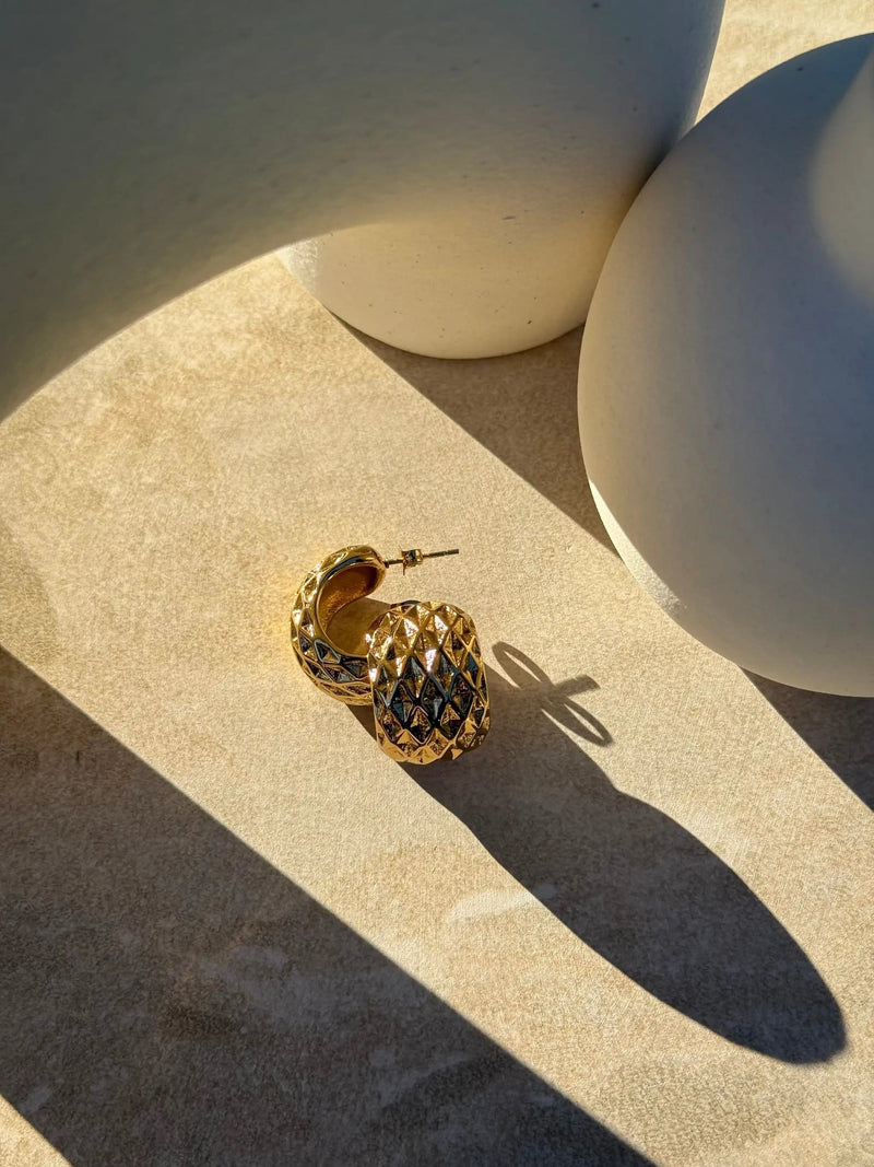 Kōhatu Koura Gold Earrings by Tahana Jewellery