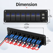 8 Gang Rocker Switch Panel by salelink.co.nz