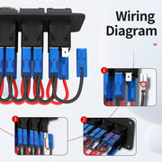 8 Gang Rocker Switch Panel by salelink.co.nz