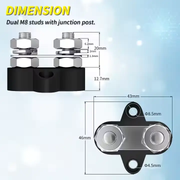 2PCS M8 Battery Junction Block Insulated Power and Ground Battery Junction by salelink.co.nz