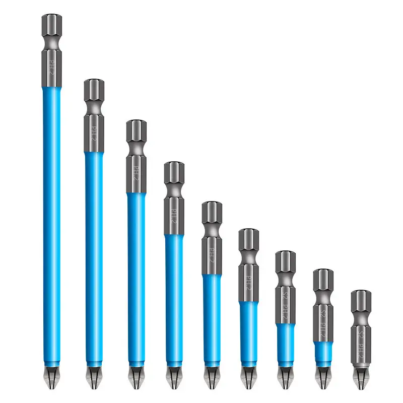 Magnetic Anti-Slip Drill Bit PH2 Cross Head Screwdriver Set Tool 25mm-150mm New by salelink.co.nz