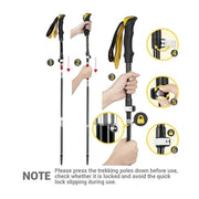 Hiking Poles Foldable 110–135 cm – 7075 Aluminium Trekking Poles PRI50119 by ECOTREK