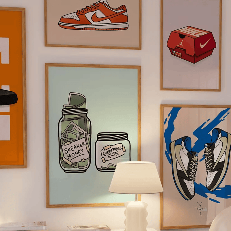 Sneaker Wall Gallery - 6 piece by Blank Wall Print Shop