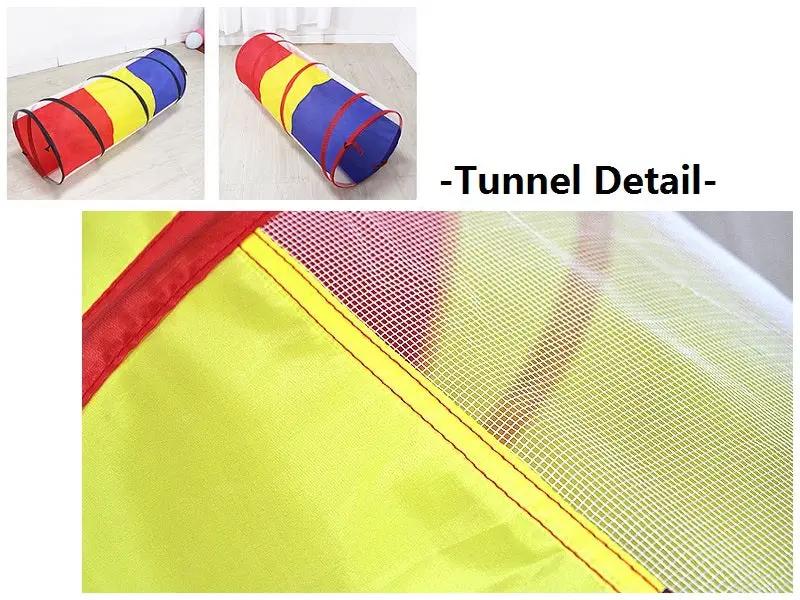 4PCS Pop-Up Square Triangle Tunnel Play Tent Kit Set by dealonline.co.nz