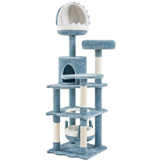 Multi-Level Ocean-themed Cat Tree Cat Tower by Yaheetech