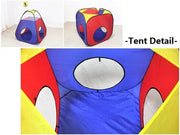 4PCS Pop-Up Square Triangle Tunnel Play Tent Kit Set by dealonline.co.nz