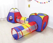 4PCS Pop-Up Square Triangle Tunnel Play Tent Kit Set by dealonline.co.nz