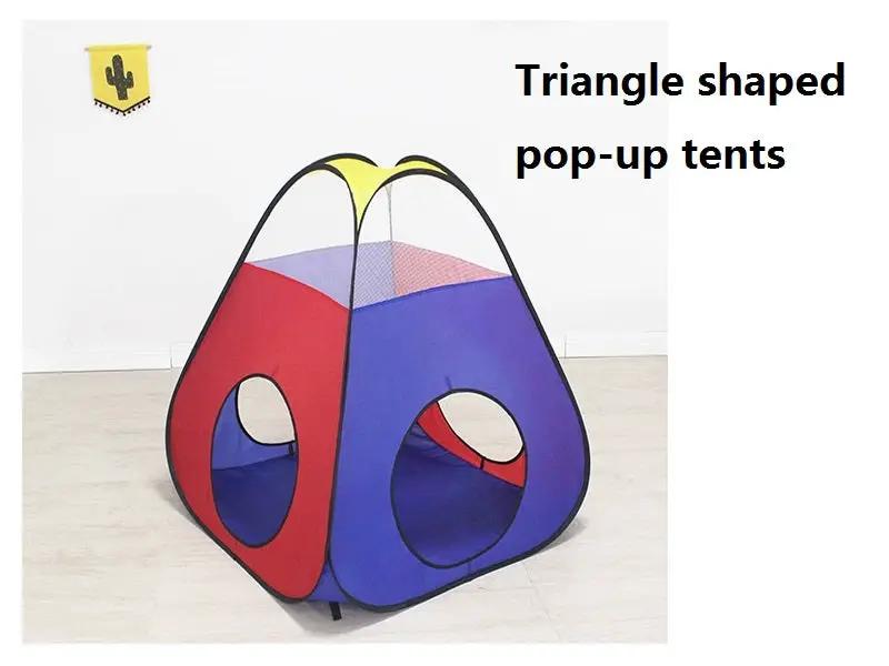 4PCS Pop-Up Square Triangle Tunnel Play Tent Kit Set by dealonline.co.nz
