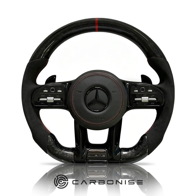 Mercedes-Benz Steering Wheel (Forged Carbon Fiber+Alcantara) #17 by CARBONISE