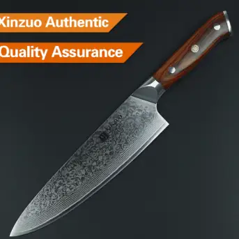XINZUO 8 inch Chef Knives High Carbon Grade VG10 Japanese 73 layer Damascus Kitchen Knife Stainless Steel Gyuto Knife Rose Wood handle As shown by China Dropship