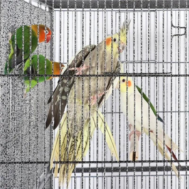 63’’H Large Parrot Cage w/ Stand Rolling Metal Pet Cage by Yaheetech