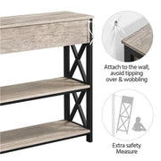 Vintage Wooden Console Table Hall Table Entryway Table by Yaheetech