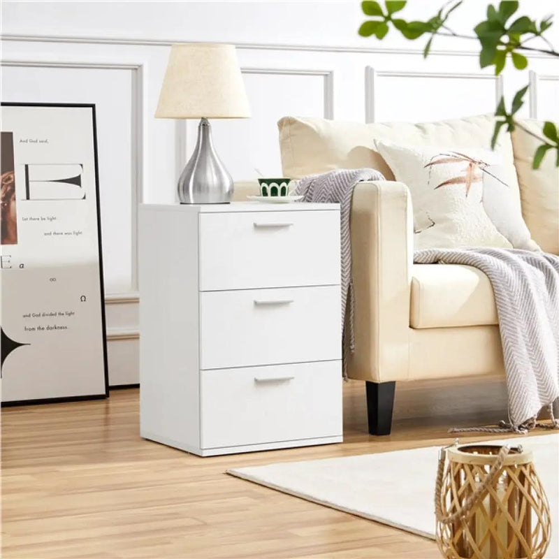 Set of 2 3 Drawers Side Table End Table by Yaheetech