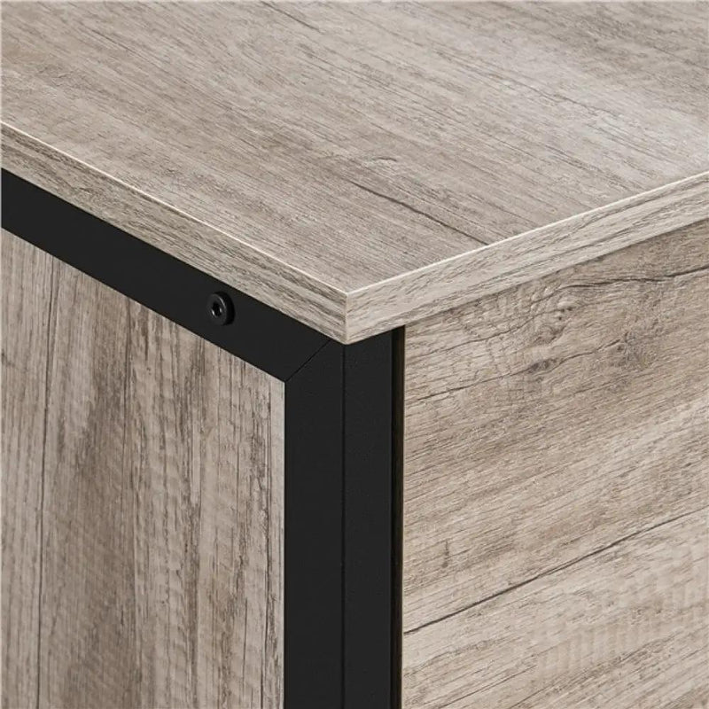 3 Drawer Nightstand Storage Nightstand Metal Frame Dresser Organizer by Yaheetech