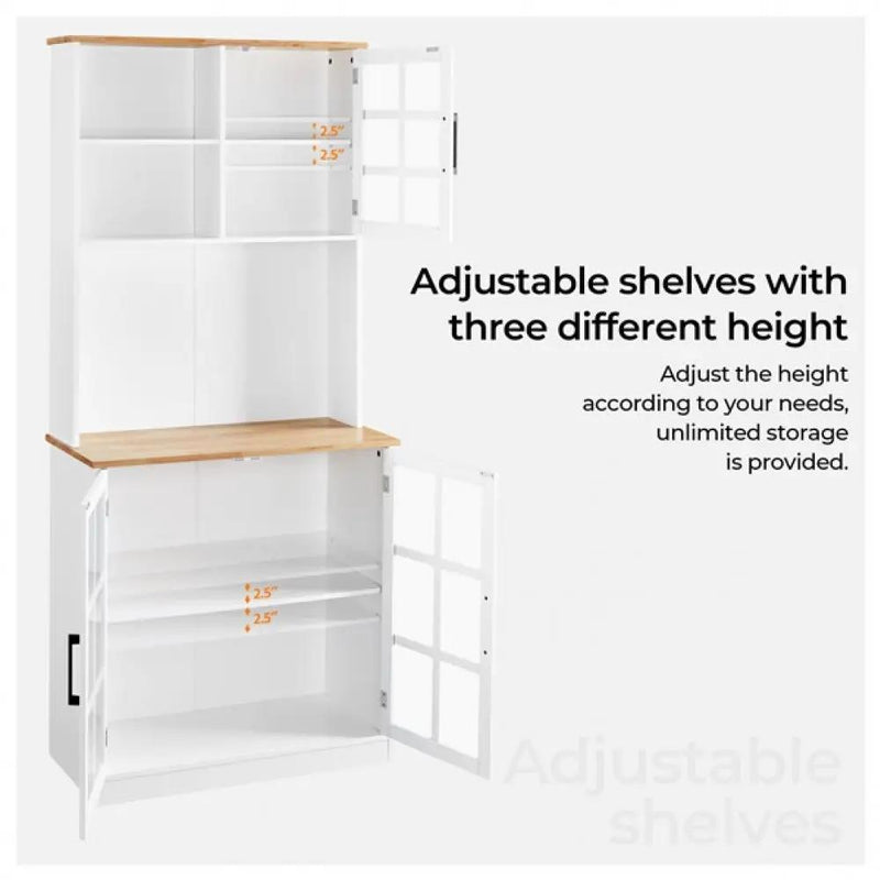 Kitchen Pantry Storage Cabinet Large Countertop Storage Kitchen Buffet by Yaheetech