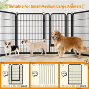 8 Panels Dog Playpen 100cm Tall Dog Pen Dog Fence by Yaheetech