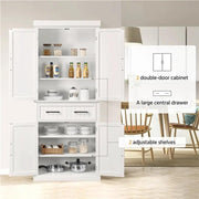 Tall Pantry Cupboard Kitchen Pantry Cabinet Freestanding Storage Cabinet by Yaheetech