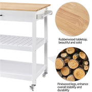Kitchen Island Cart on Wheels 40’’ W Minimalist Kitchen Cart by Yaheetech