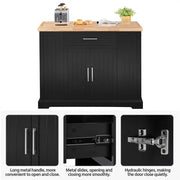 Rolling Kitchen Island Kitchen Trolley by Yaheetech