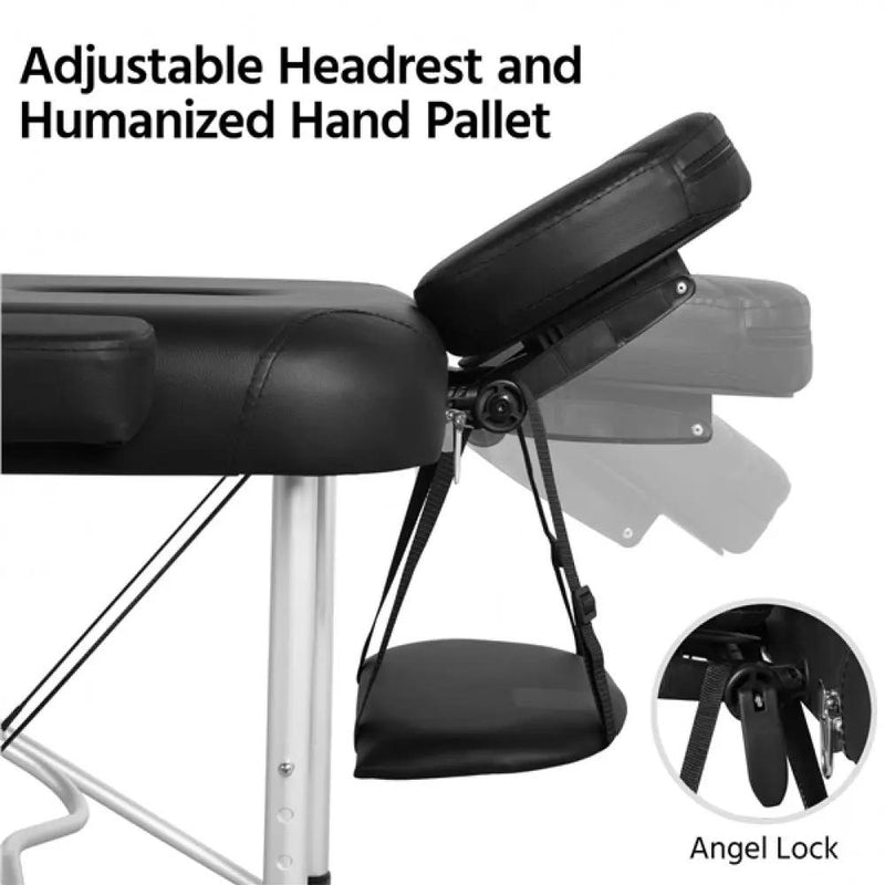Portable 2 Fold Aluminum Massage Bed by Yaheetech
