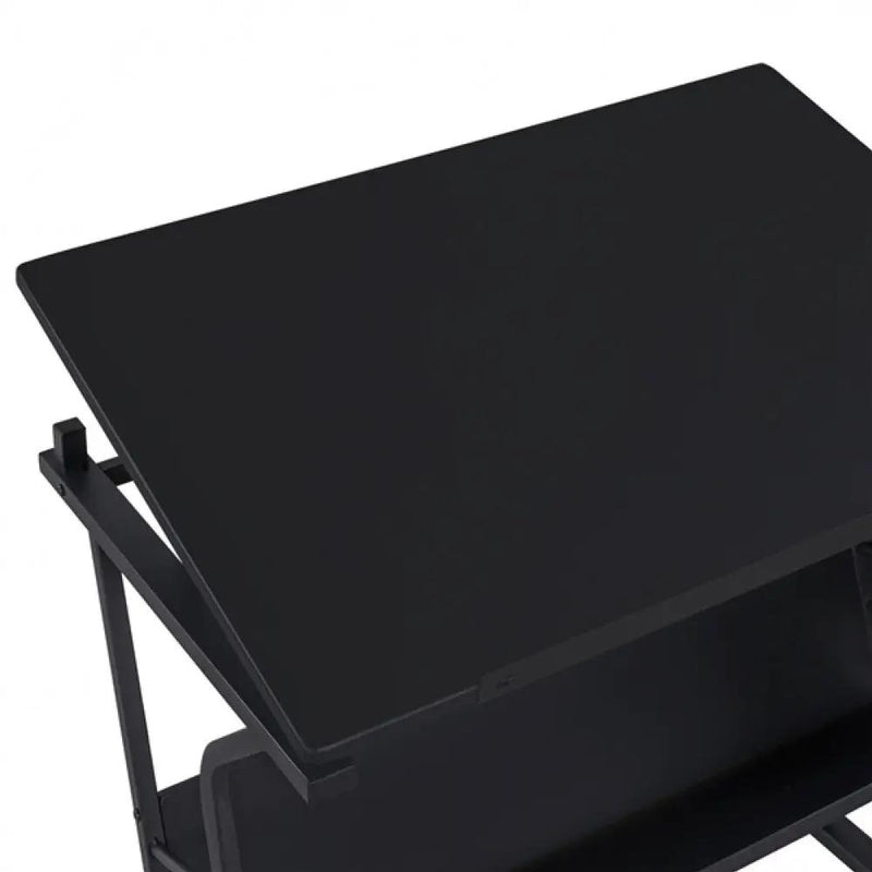 Drafting Table & Stool Set For Artists Tilting Tabletop with Additional Side Countertop by Yaheetech
