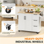 Kitchen Cart Kitchen Trolley by Yaheetech