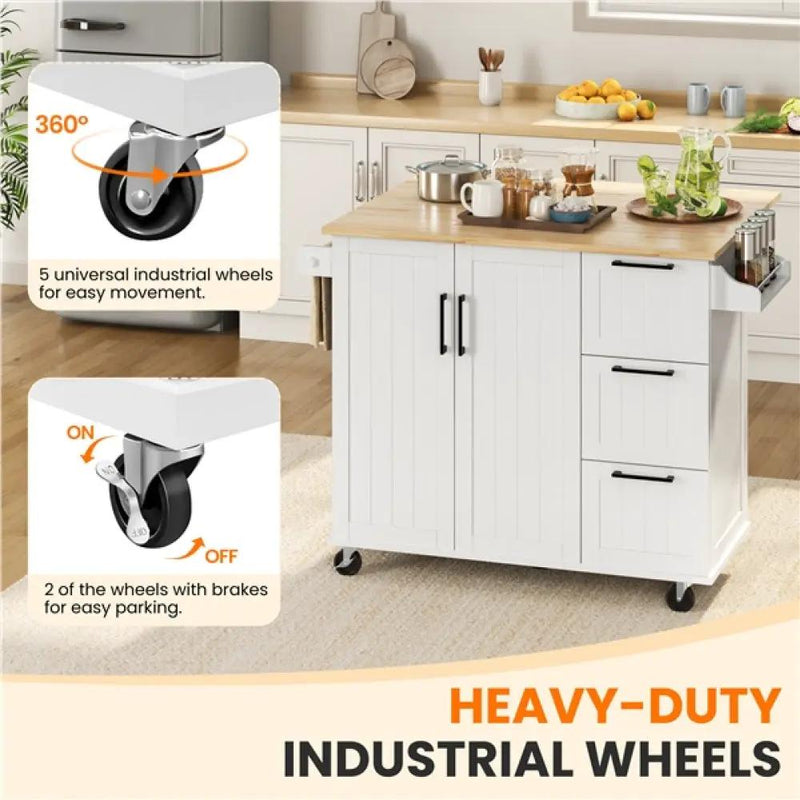 Kitchen Cart Kitchen Trolley by Yaheetech
