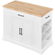 Rolling Kitchen Island Trolley Modern Storage Cabinet by Yaheetech