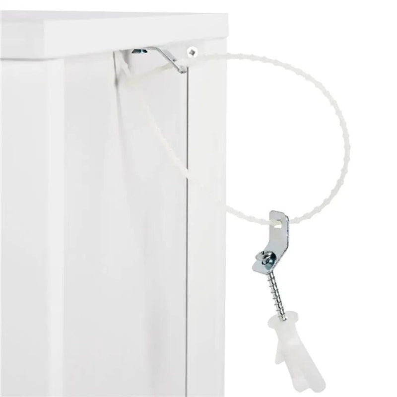 White Bathroom Cabinet 2 Hideaway Drawers 1 Shelf by Yaheetech