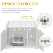 Pet Litter Box Wooden Storage Bench by Yaheetech