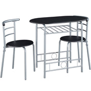 Modern Round Dining Table Set for 2 Chairs + 1 Table by Yaheetech
