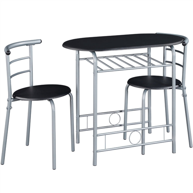 Modern Round Dining Table Set for 2 Chairs + 1 Table by Yaheetech