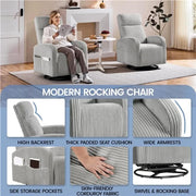 360-Degree Swiveling Nursing Glider Chair Rocking Chair by Yaheetech