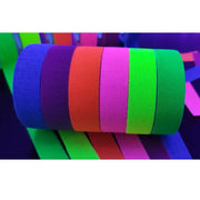 6 Colors Neon Cloth Tape Glow in Dark UV Light / Blacklight Tape by salelink.co.nz