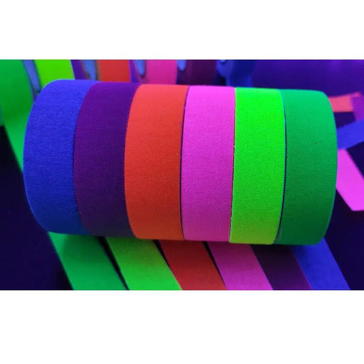 6 Colors Neon Cloth Tape Glow in Dark UV Light / Blacklight Tape by salelink.co.nz