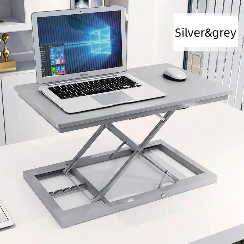 Adjustable Laptop Table Desk - Silver&Grey by salelink.co.nz
