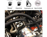 5M AN6-6AN Nylon Steel Braided Oil Fuel Line W/ Fitting Hose End Adapter Kit by salelink.co.nz