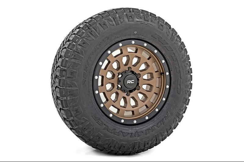 Rough Country 87 Series Wheel Simulated Beadlock Bronze/Black by Magwarehouse.com