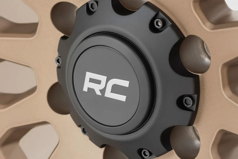 Rough Country 87 Series Wheel Simulated Beadlock Bronze/Black by Magwarehouse.com